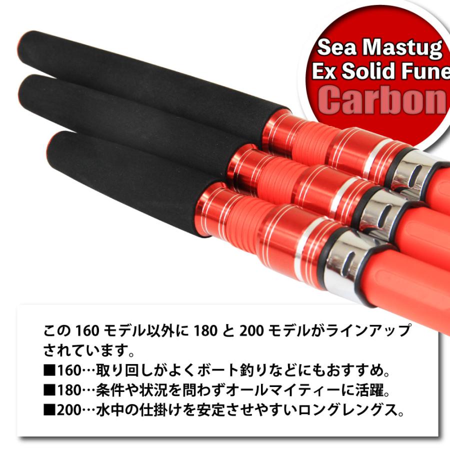 一回使用品Sea Mastug EX Solid船160(80-150)号 おり釣具 カーボンソリッドの強みを最大限に引き出した万能船竿 シーマ