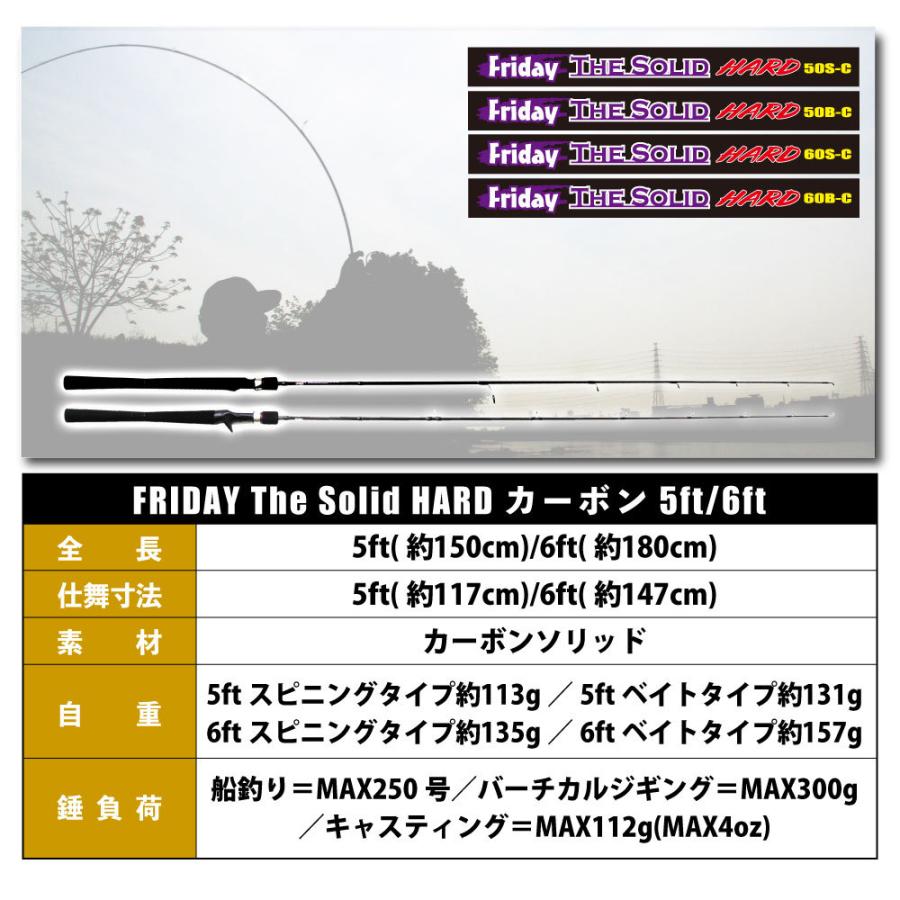 フルカーボンソリッドロッド FRIDAY TheSolid HARD(フライデイ ザソリッド ハード) カーボ5ft／6ft (ori-fshc)｜ori｜08