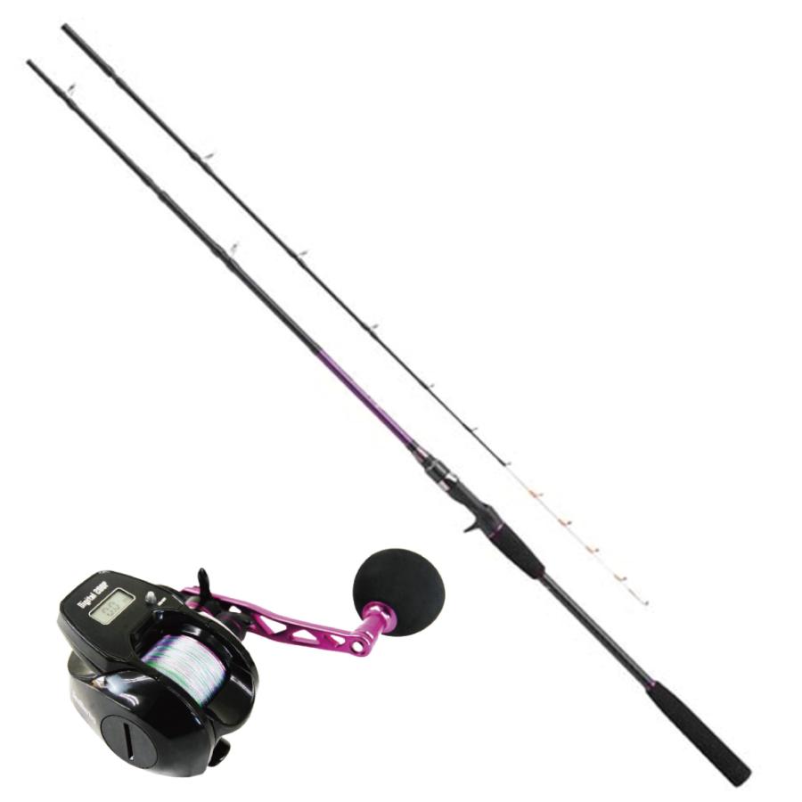 セルフォートタチウオテンヤデジタルリールセット 180(ori-funeset273)｜PROMARINE セルフォートタチウオテンヤ 180M(hd-316185) 180MH(hd-316192)＆SeaMastug Digital 200P PEライン0.8号200m付き (ori-957676) テンヤタチウオ 船釣り タチウオ おり釣具 セルフォートタチウオテンヤデジタルリールセット 180(ori