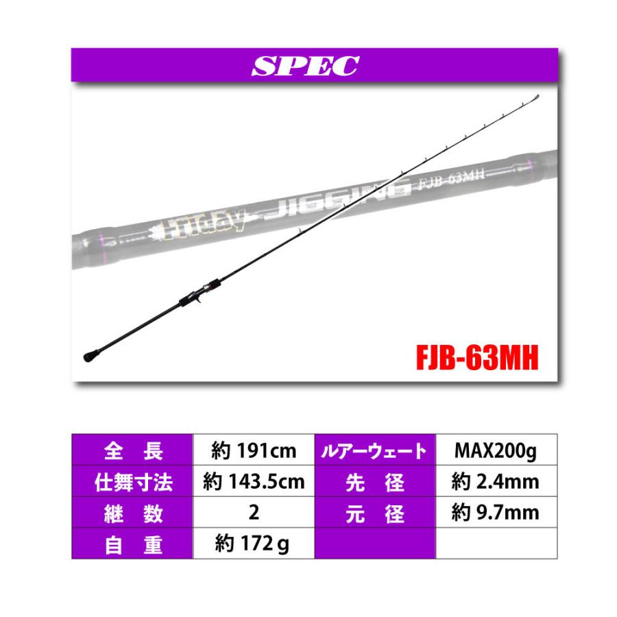 MAX300gまで対応の本格ジギングロッド フライデージギング ベイト＆スピニング（ori-jg）｜ori｜05