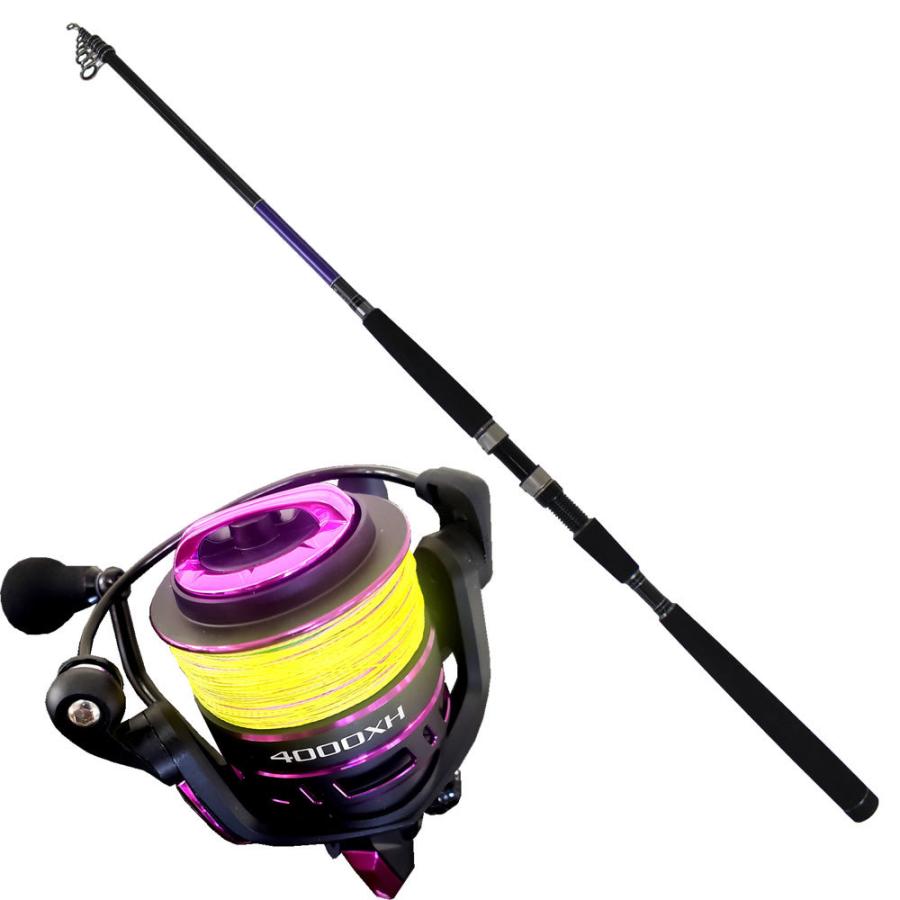 ショアジギロッド、リール、タモ