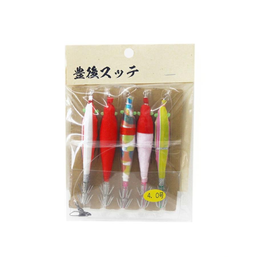 豊後スッテ 4号 5本付 間隔3m(waki-028587)[M便 1/4] : 船竿 沖