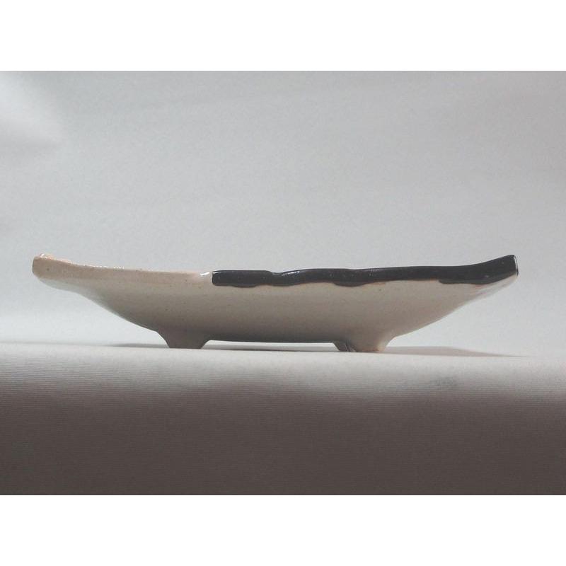 角皿 黒織部 幾何文 玉山窯 玉置保夫 監修 G-150 : 織部の器 千瓢