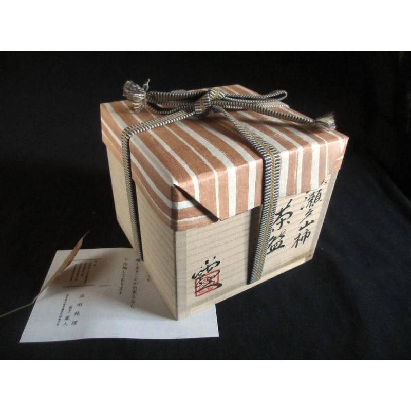 抹茶茶碗 黄瀬戸 山柿 茶碗 浜田純理 露人 HA-104 : 織部の器 千瓢