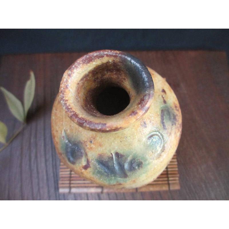 酒器 黄瀬戸 山柿 徳利 (共箱） 浜田純理 露人 HA-367 : 織部の器 千瓢