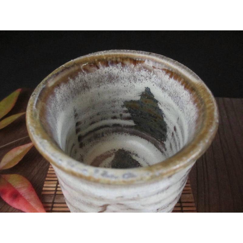 湯呑み 窯変 粉引 一つ湯呑 (共箱) 浜田敦士 HAA-035の画像