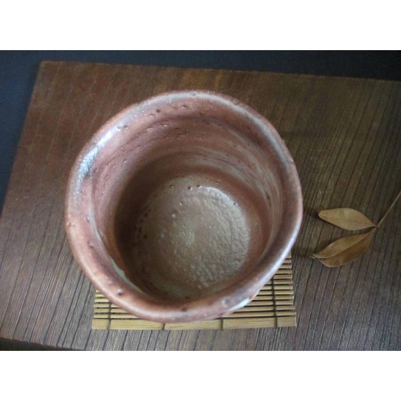 湯呑み 赤志野 草文 湯呑（共箱） 源九郎窯 加藤健 KA-144 : 織部の器