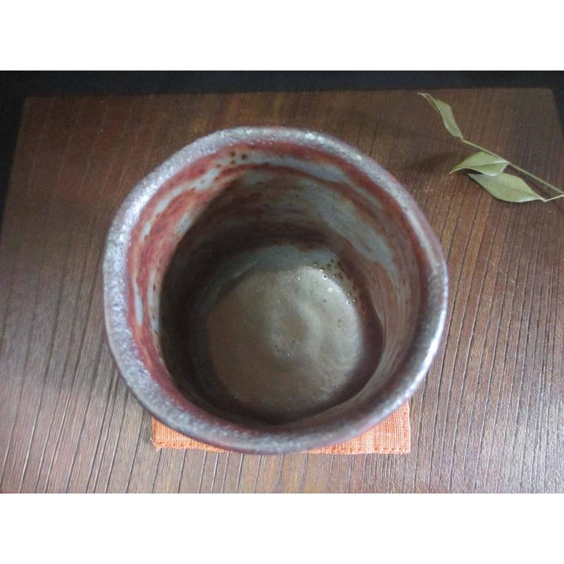 湯呑み 鼠志野 梅紋 湯呑 （共箱） 源九郎窯 加藤健 KA-153 : 織部の器