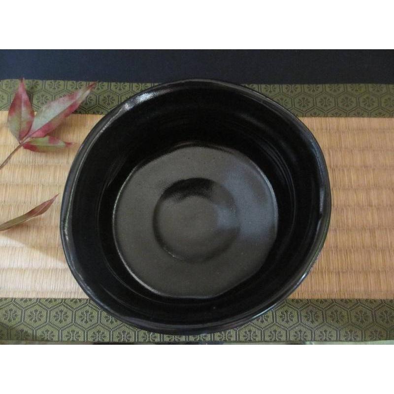 抹茶碗 黒織部 蔦文 茶碗 源九郎窯 加藤健 KA-192の画像