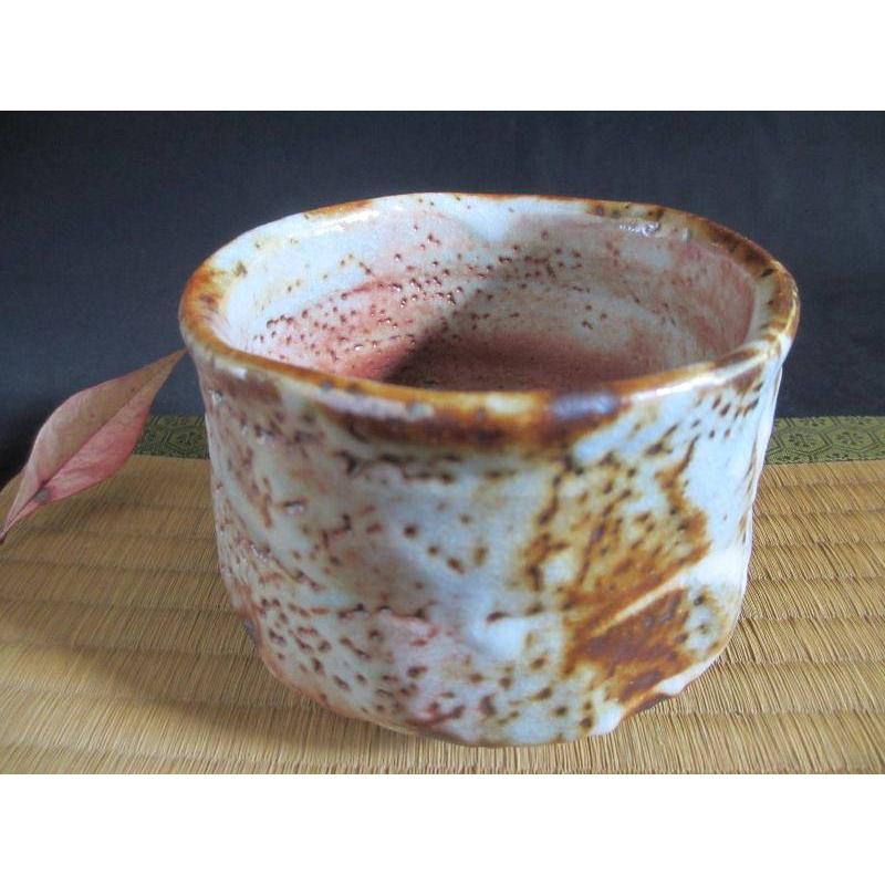 抹茶碗 鼠志野 草文 茶碗 源九郎窯・加藤健 KA-215の画像