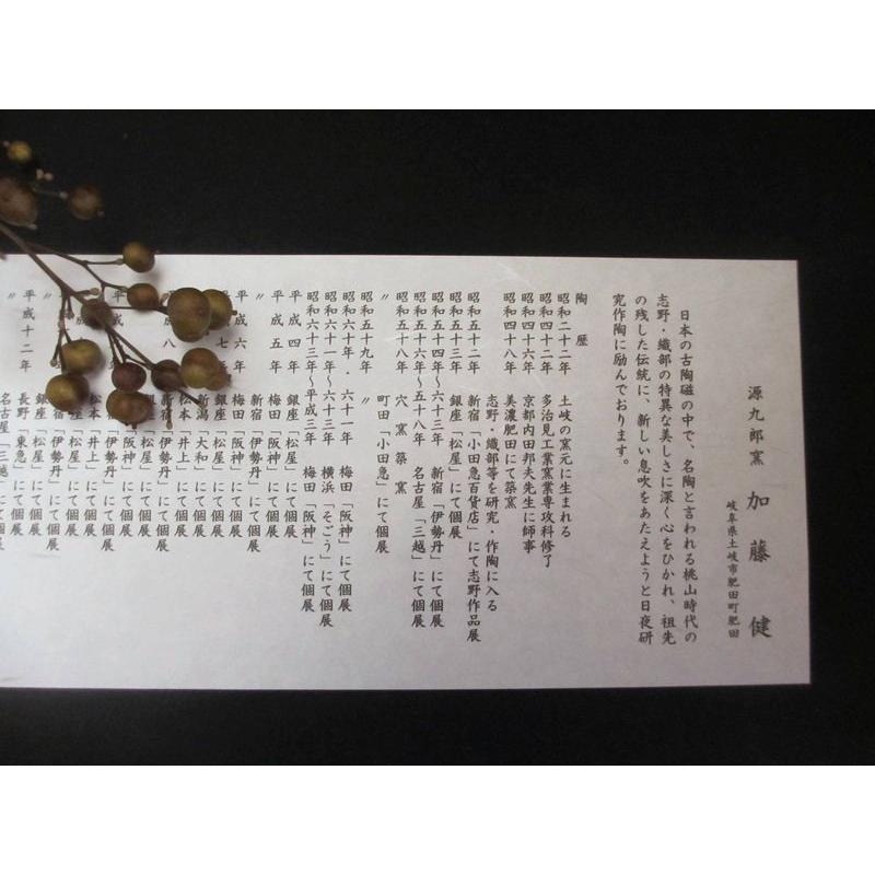 赤志野 波文 コーヒー碗皿 源九郎窯 加藤健作 KA-219