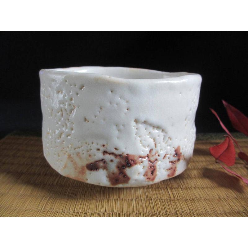 抹茶碗 志野 垣根紋 茶碗（共箱） 源九郎窯・加藤健 KA-244の画像