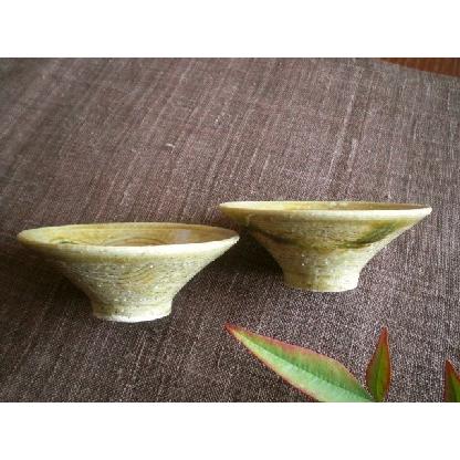 酒器 黄瀬戸 草文手付 酒器組(桐箱) 玉樹窯 三宅紀保 MY-124 : 織部の 