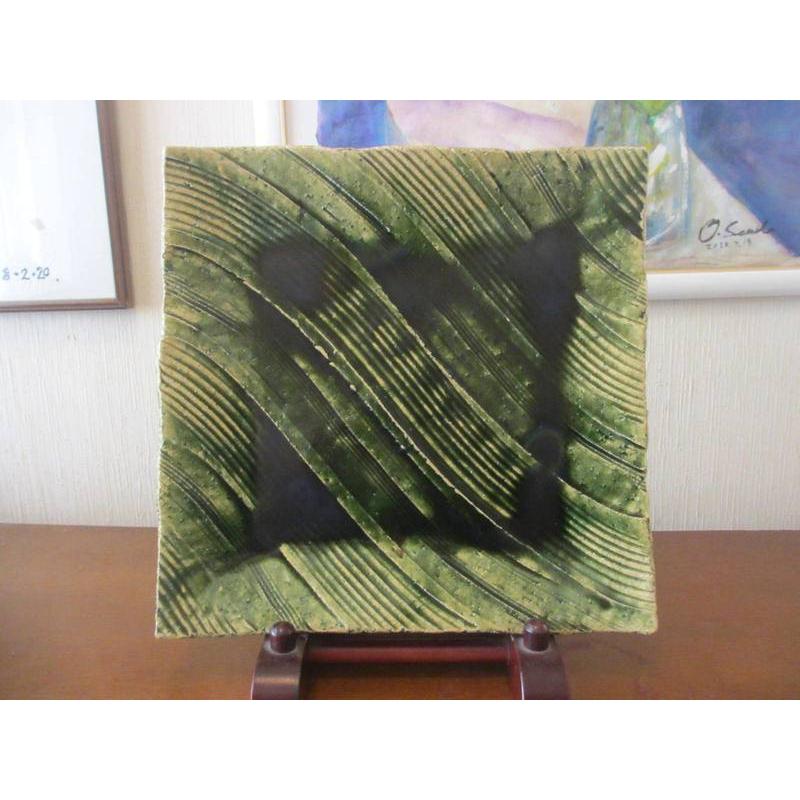 角皿大 総織部 尺一寸 角皿 (33cm)  野々村浩司の画像