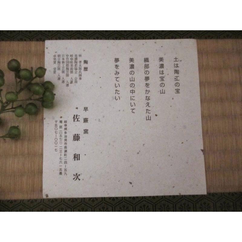 鉢 織部 蟹絵 九寸丸鉢 陶芸作家・佐藤和次作 S-603の画像