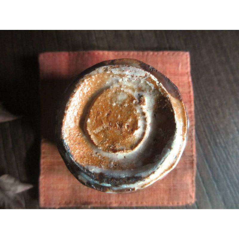 ぐい呑み 織部 幾何文 ぐい呑み（共箱） 佐藤和次 S-714の画像