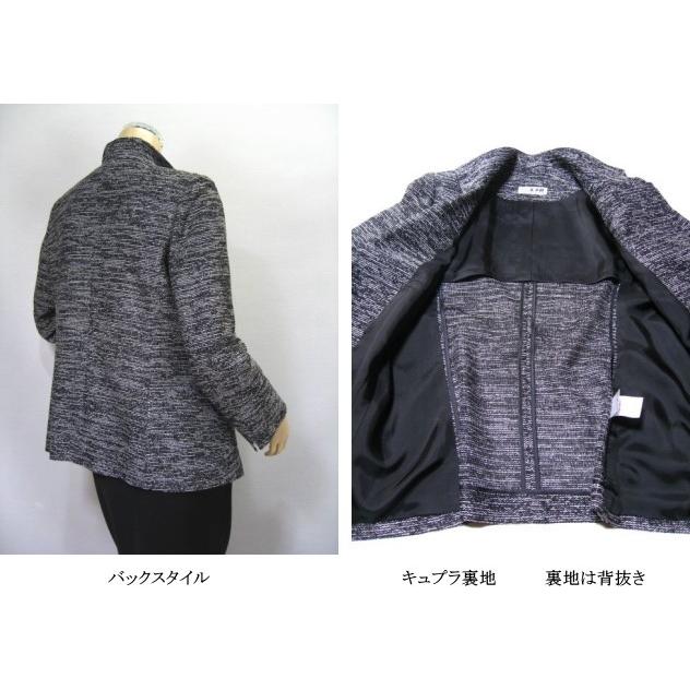 フォーマル ジャケット テーラーカラー ラメ糸使い 日本製 結婚式 披露宴 パーティー 同窓会 ミセス シニア_4