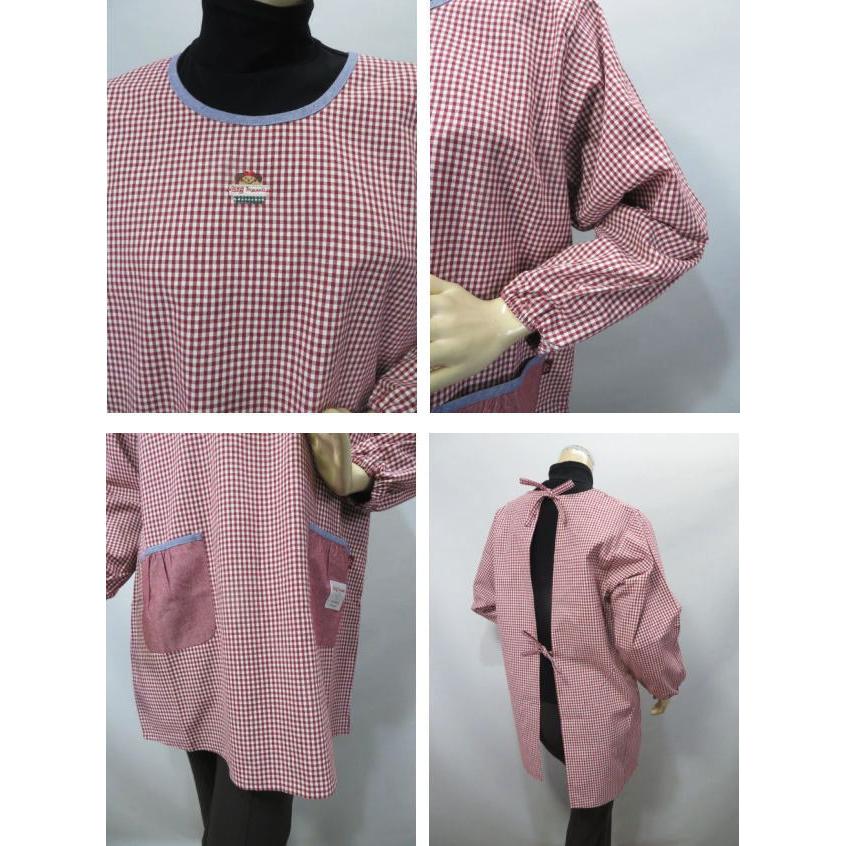 エプロン ビッグママ 割烹着 カッポー かっぽう着 チェック柄 ギンガム