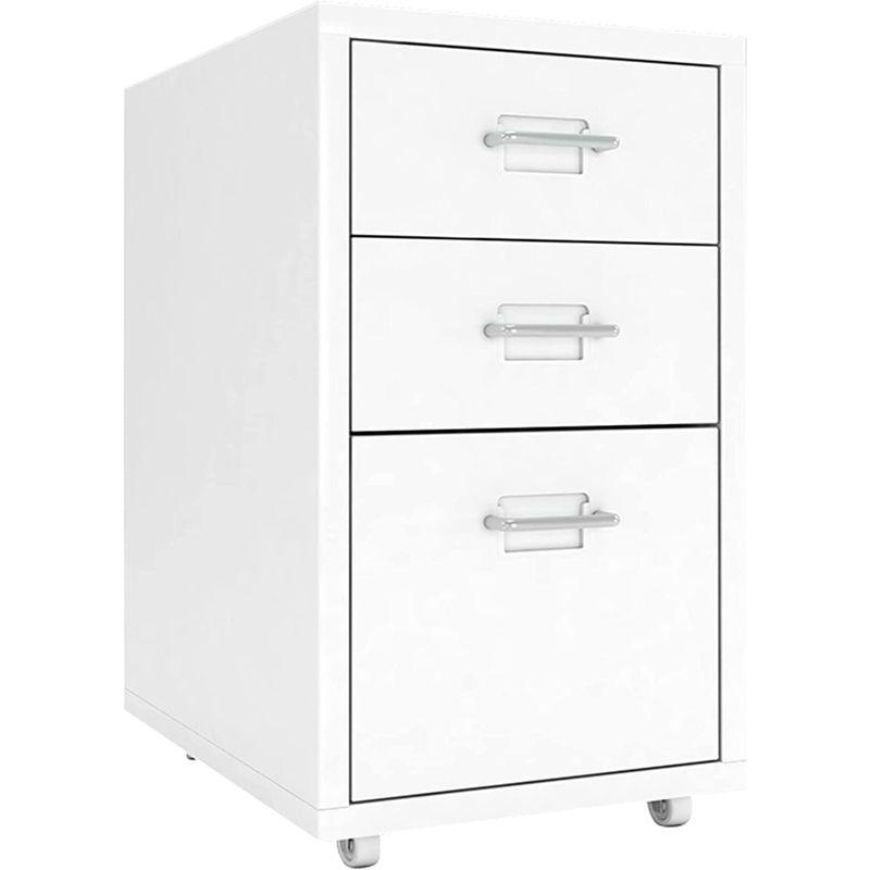 値下げ キャスター付きキャビネット，3段キャビネット，デスクワゴン