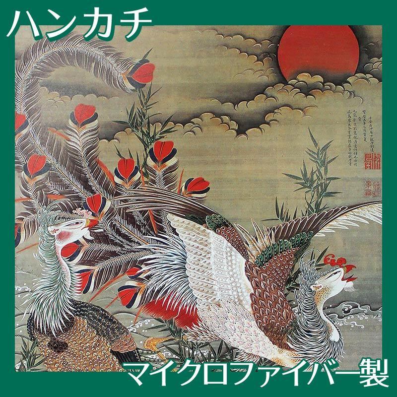 ヒグチユウコ ギュスターヴくん 若冲雄鶏図 大判ガーゼハンカチ 大切な