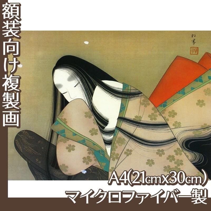 上村松園 複製 楽天市場】上村松園「紅葉可里図」複製画 額入り 色紙額 特殊