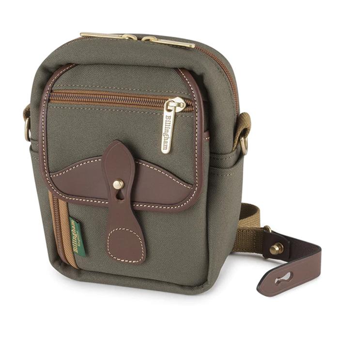 Billingham Compact Stowawayビリンガム コンパクト ストウアウェイ｜セージファイバーナイト x チョコレートレザー｜宅配送料込