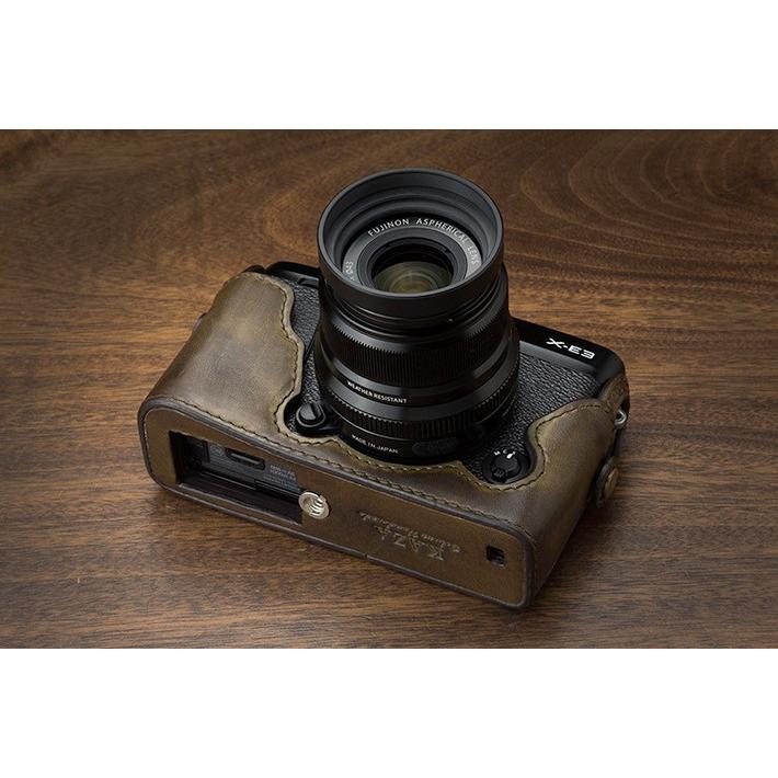 メーカー再生品 デジカメwatch掲載商品 Kaza Fujifilm X 専用ハーフレザーケース カメラケース カラー ビンテージ ブラウン Auto Didact Nl