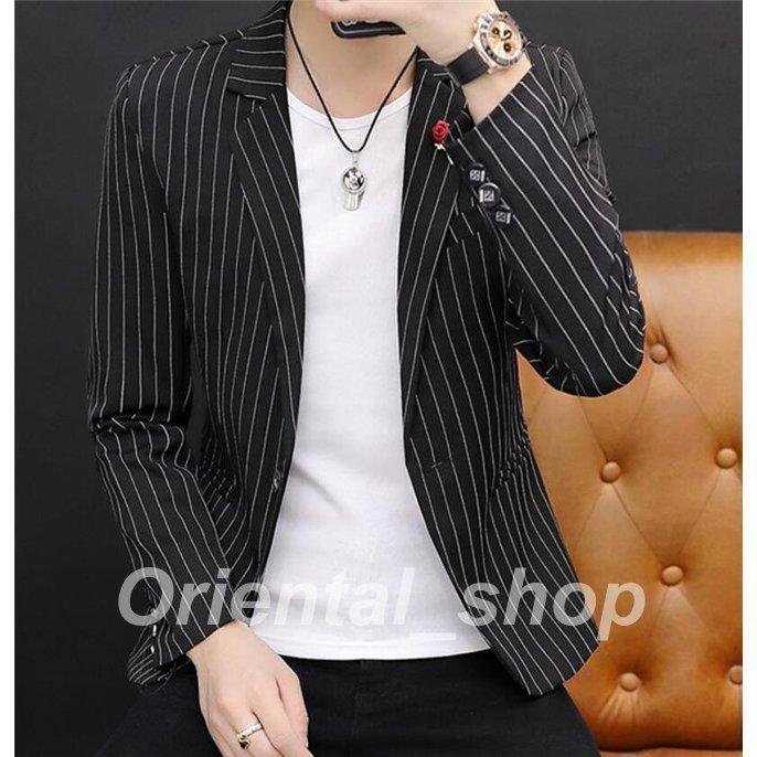 テーラードジャケット メンズ ストライプ ブレザー テーラード 春 紳士服 スリム 細身 ホスト 超特価激安