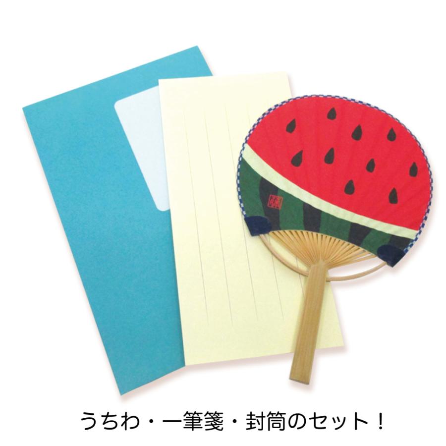 日本製竹うちわ一筆箋付き すいか ｇ ２６５６ 手紙 グリーティングカード 暑中見舞い オリエンタルベリー G 2656 Orientalberry Yahoo 店 通販 Yahoo ショッピング