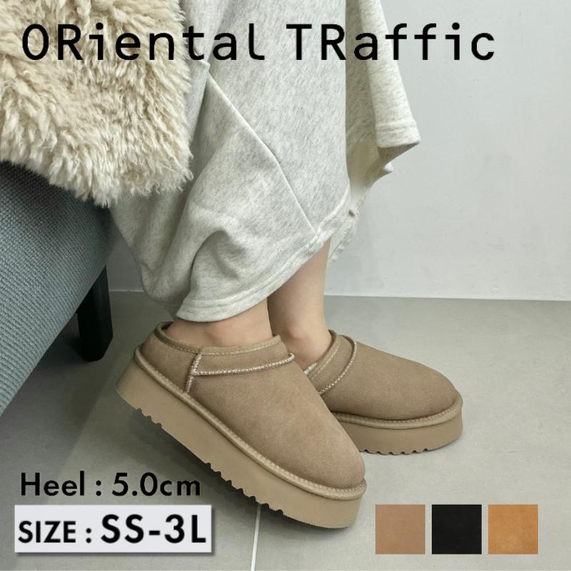 ORiental TRaffic ブーツ レディース ショートブーツ 厚底 ムートン
