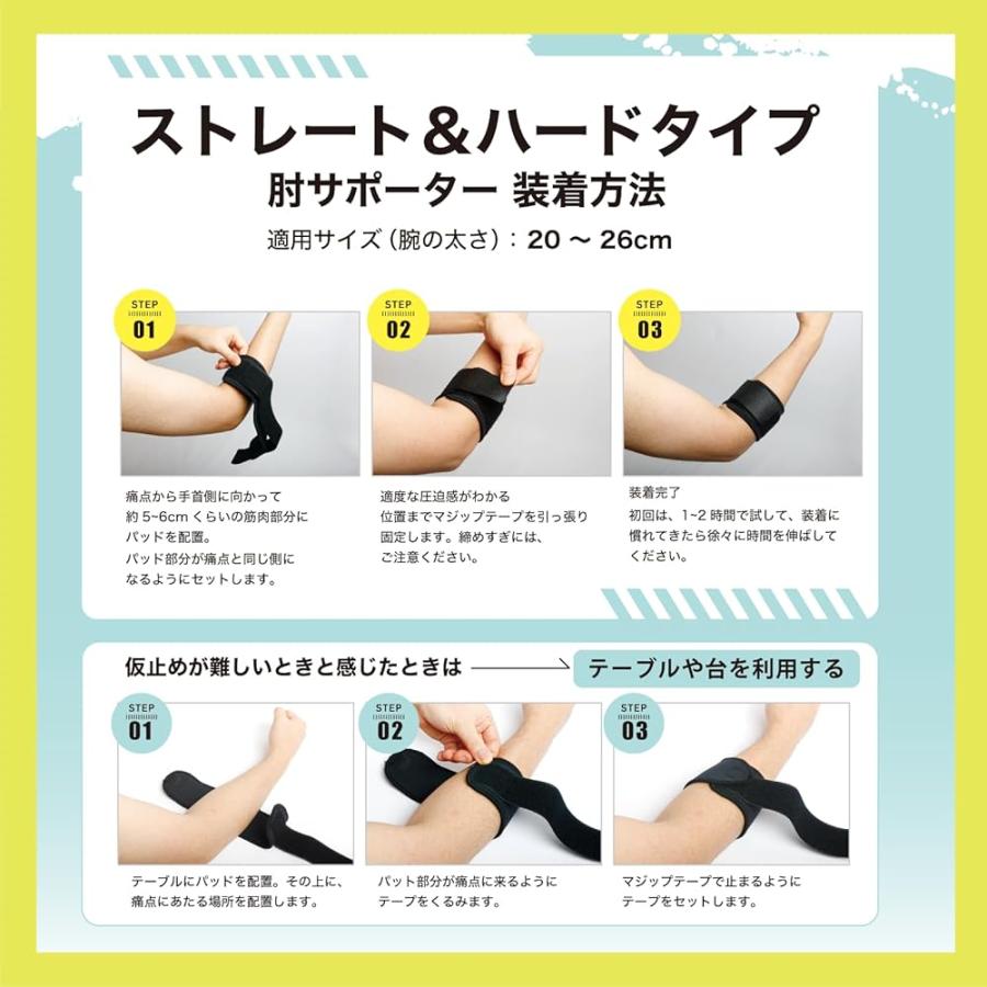 肘サポーター エルボーバンド ひじ テニス肘 ゴルフ肘 男女兼用