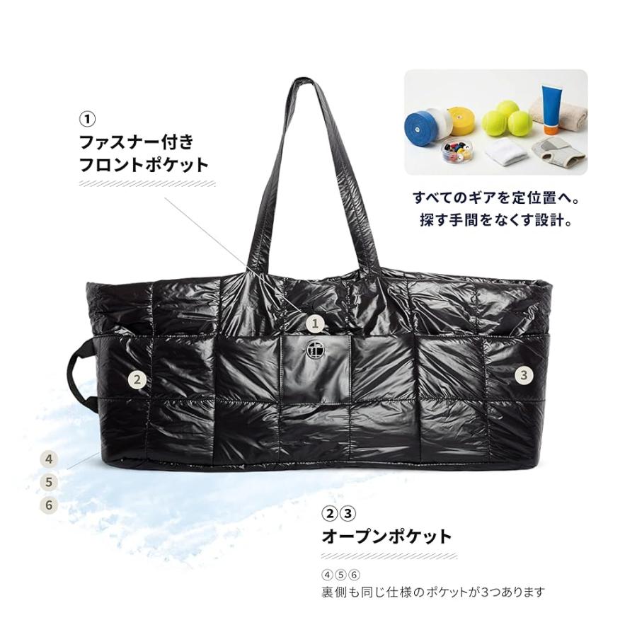 ラケットバッグ トートバッグ ワイド スポーツ 大容量 テニス 2本用