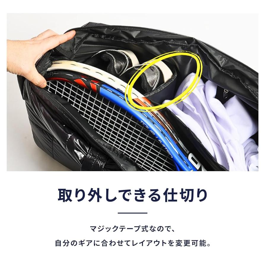 ラケットバッグ トートバッグ ワイド スポーツ 大容量 テニス 2本用 