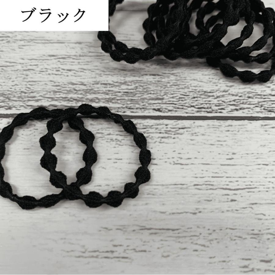 ヘアゴム リングゴム プードル 細 3000本 黒茶セット ブラック ブラウン 特許 直径約25mm 太さ約2.5mm_2