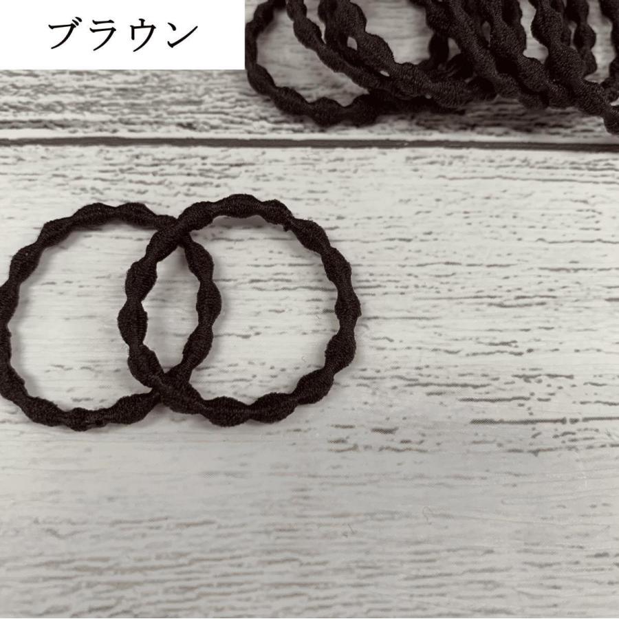 ヘアゴム リングゴム プードル 細 3000本 黒茶セット ブラック ブラウン 特許 直径約25mm 太さ約2.5mm_3