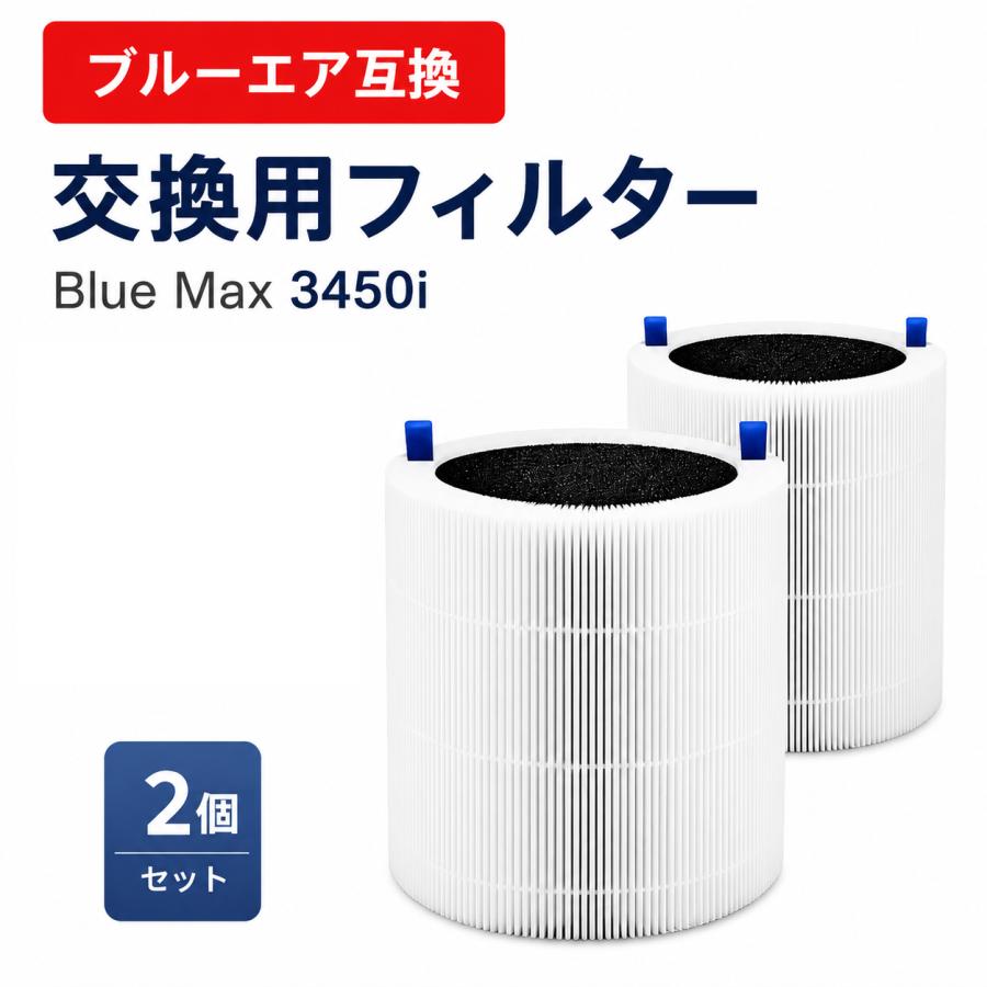 Blueair Blue Max 3450i 空気清浄機 プレフィルター2枚付き Blue Pure Max 3450i 空気清浄機フィルター 交換用フィルター 2個入