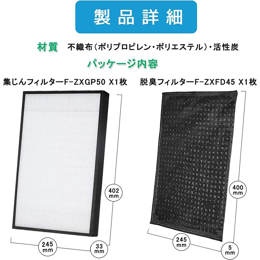 Panasonic パナソニック交換用集じんフィルターf-zxgp50(1枚)と Panasonic パナソニック交換用集じんフィルターf-zxgp50(1枚)と