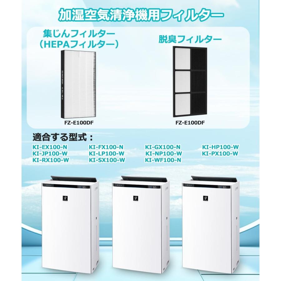 SHARP（シャープ） 空気清浄機フィルター FZ-E100HF FZ-E100DF 集塵
