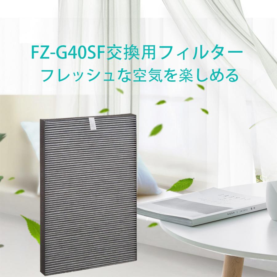 fz-g40sf FZ-G40SF集じん・脱臭一体型フィルターとFZ-PF51F1（12枚入り）シャープ 空気清浄機用フィルターKC-G40-W KI-HS40-W KI-JS40-W 交換用「互換品」｜orige｜05