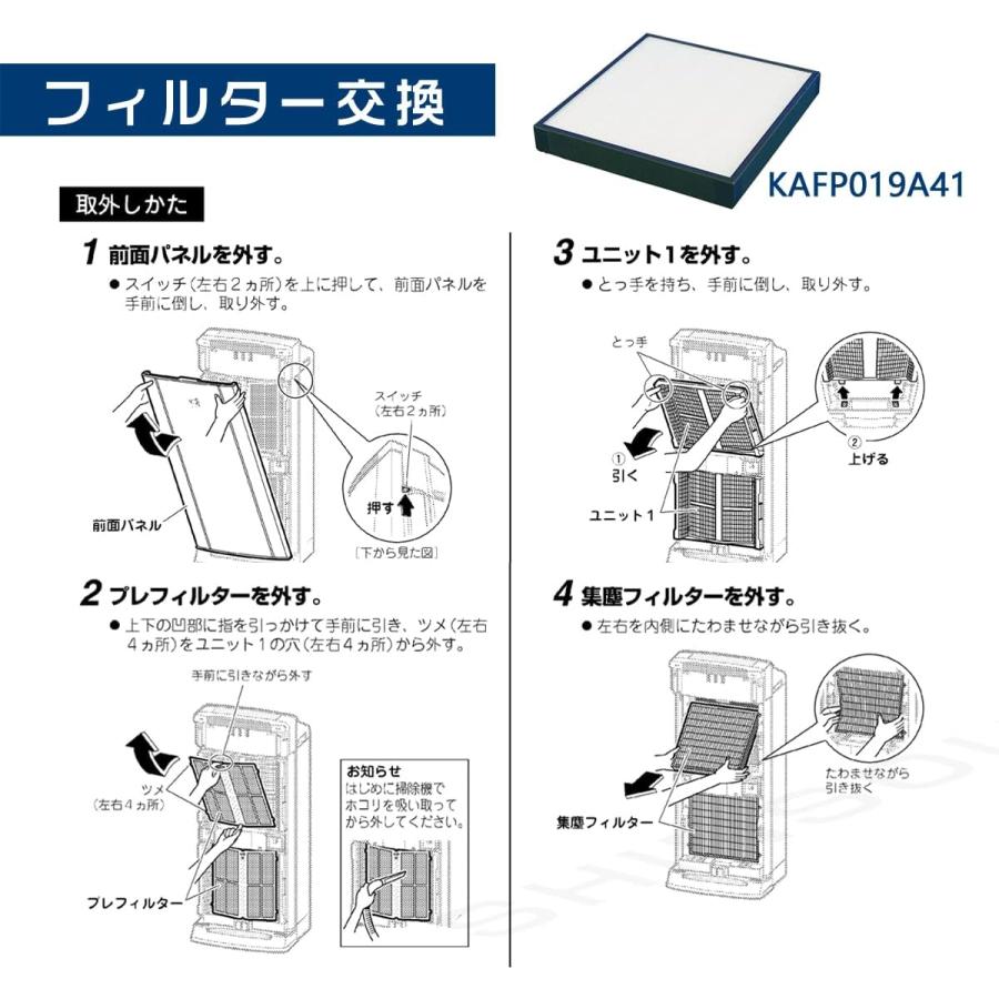 ダイキン（DAIKIN） KAFP019A41 空気清浄機フィルター ACEF12L用 高