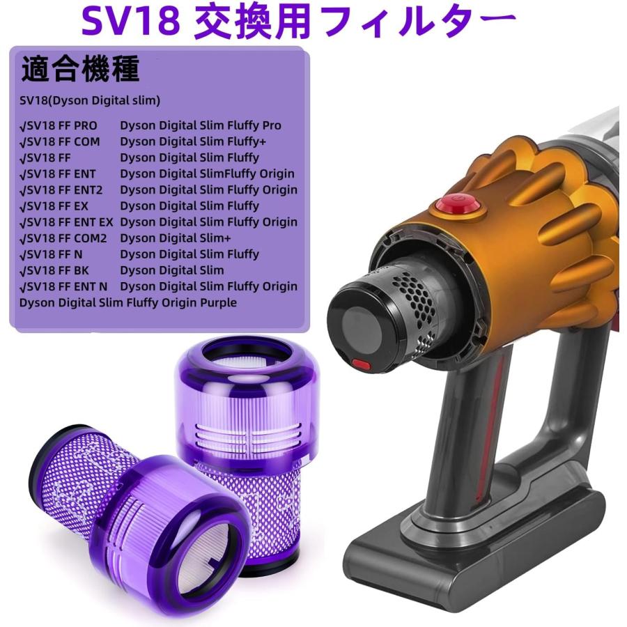 ダイソン掃除機 SV18 デジタルスリム用フィルター（2個）掃除機