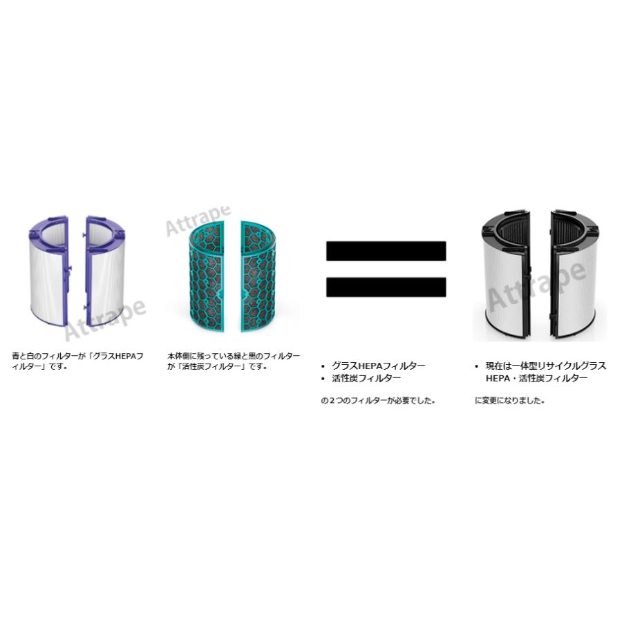 ダイソン(dyson)互換一体型リサイクルグラスHEPA・活性炭フィルターPH04 PH03 HP07 TP07 TP7A PH01 TP04 DP04 非純正空気清浄機フィルタ―｜orige｜07