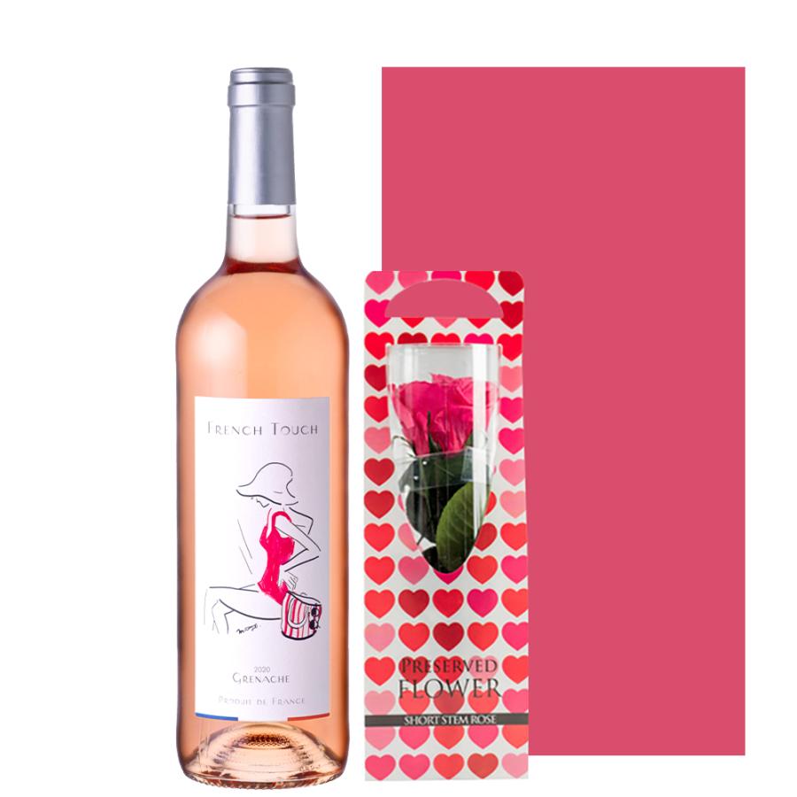 誕生日 プレゼント プリザーブドフラワー 花 ギフト お酒 ワイン セット フランス ロゼワイン ピンク バラ お祝い 女性 結婚記念日 Og35 ワインとギフトの専門ストア 通販 Yahoo ショッピング
