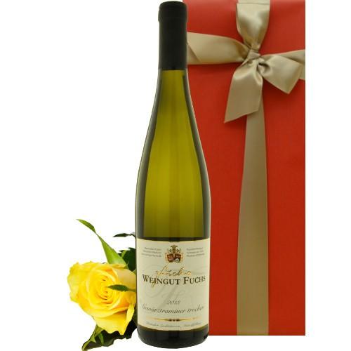 父の日 22 プレゼント ギフト 花 白ワイン プレゼント ギフト お花 セット ドイツ プリザーブドフラワー 黄色 一輪 バラ 誕生日 Og35 ワインとギフトの専門ストア 通販 Yahoo ショッピング