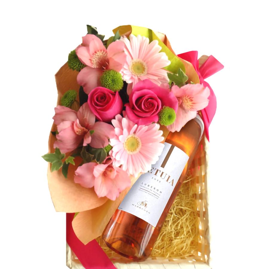 ギフト 花 ワイン プレゼント ギフト セット ロゼワイン フランス フラワーアレンジメント フランス産 Og35 W0110 ワインとギフトの専門ストア 通販 Yahoo ショッピング