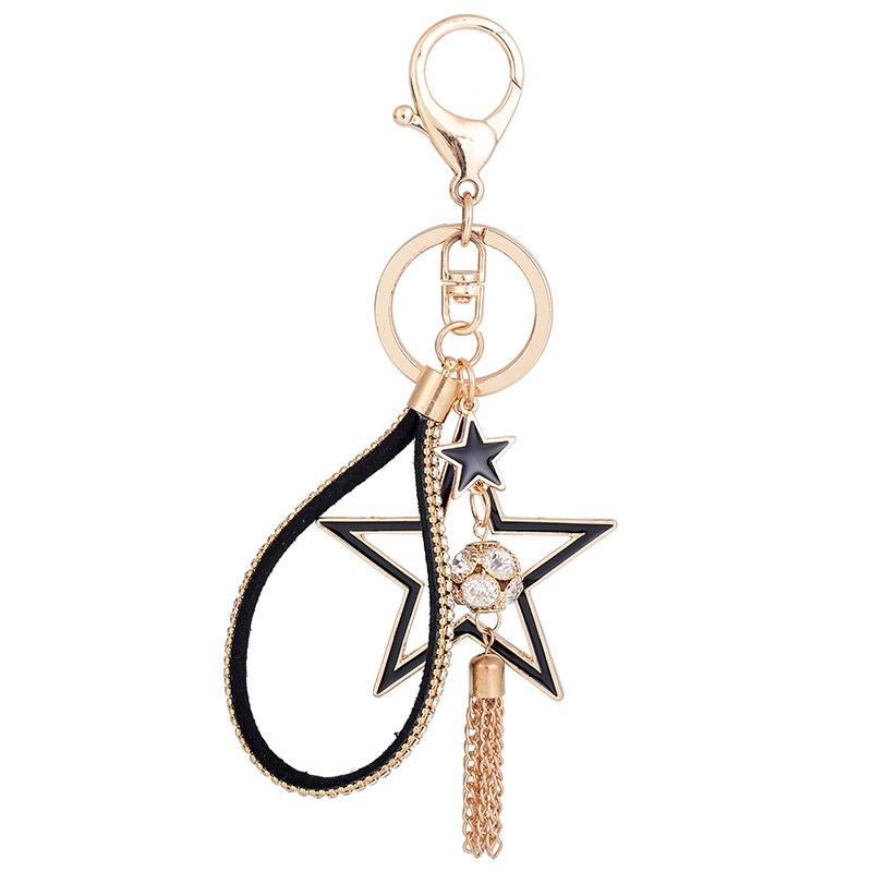 バッグチャーム 星 アクセサリー タッセル キーホルダー