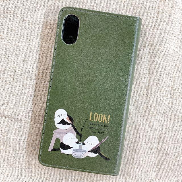 手帳型スマートフォンケース ペンギン ぴよ手帖シリーズ「シマエナガの