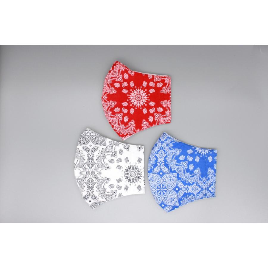 ペイズリー柄 かっこいい 裏ガーゼ 手作りマスク ゴム紐付き 大人用