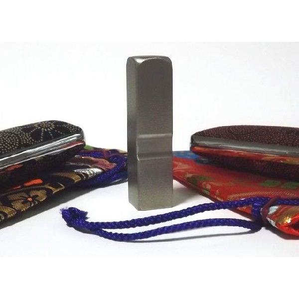 のチタン印鑑、ナシ地オリジナル加工手仕上げ