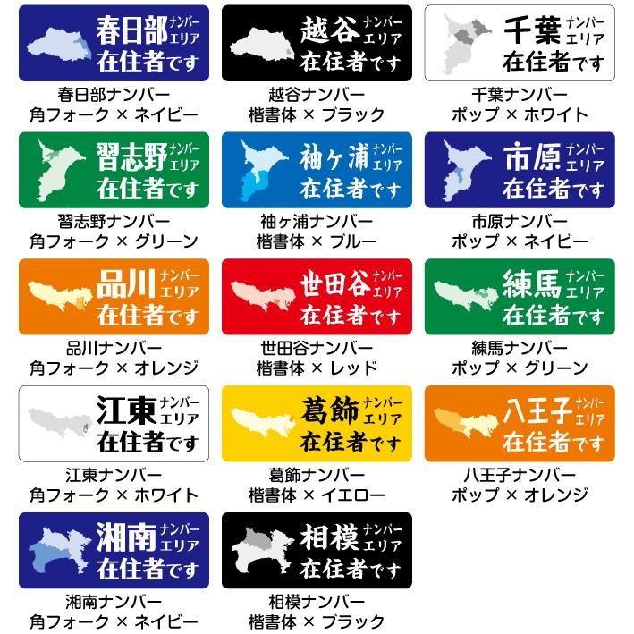 県内在住マグネットステッカー・ナンバープレート別タイプ【150mm×60mm